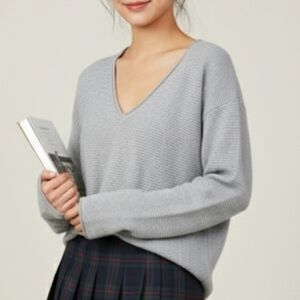 Aritzia Wilfred Silk Cotton Cashmere Blend Long Sleeve Cozycore Sweater Size M